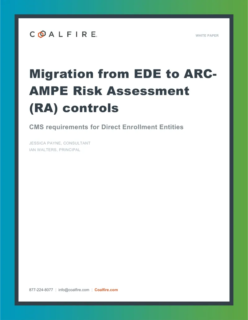 Migration from EDE to ARC-AMPE Risk Assessment Controls