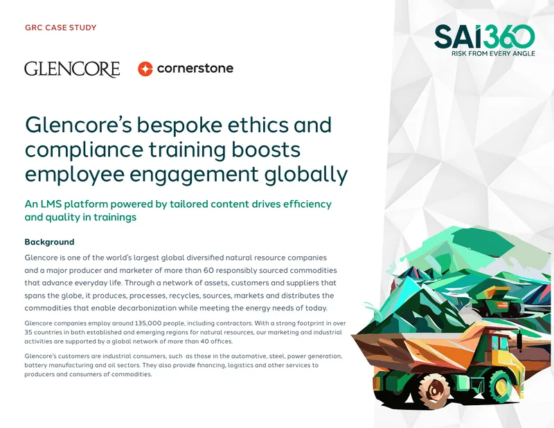 Glencore Compliance Training Enhancement Case Study