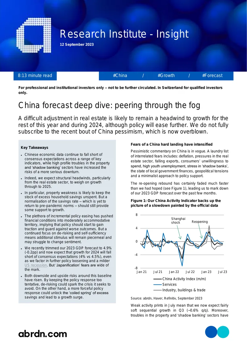 China Economic Growth Forecast Analysis