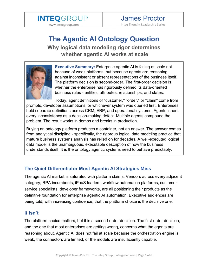 Agentic AI Ontology and Data Modeling Challenges