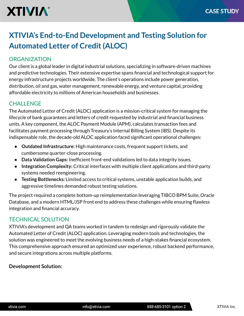 Automated Letter of Credit Application Modernization