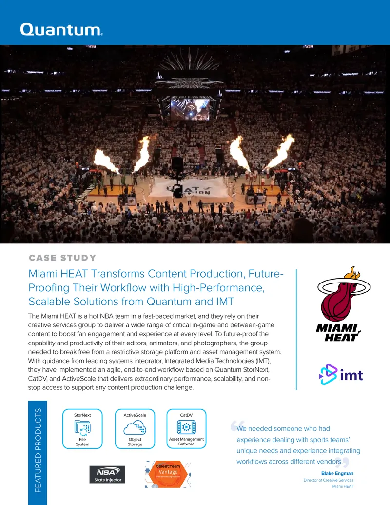 Miami HEAT Content Production Transformation Case Study