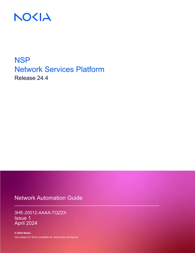 Network Automation Guide for NSP Release 24.4