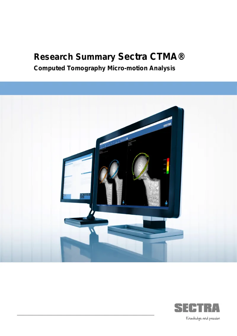 Sectra CTMA Computed Tomography Micro-motion Analysis Research Summary