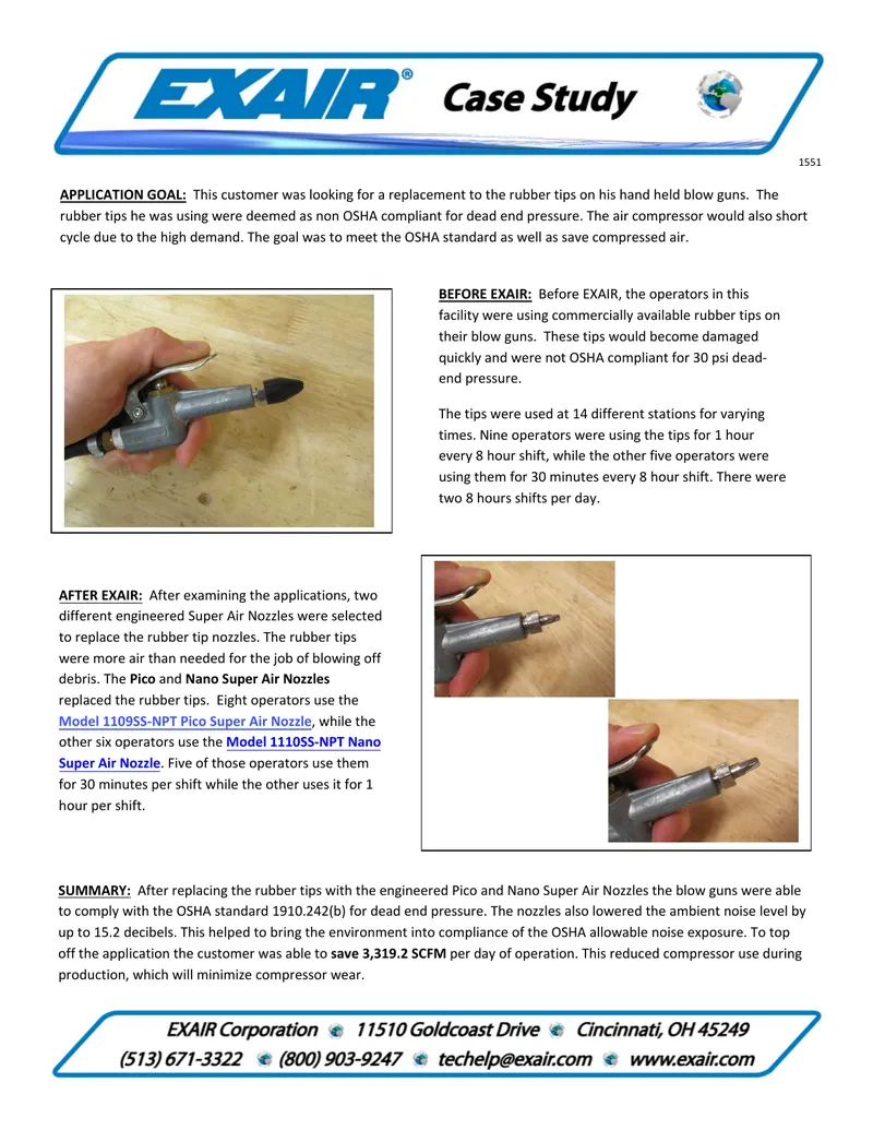 Replacement of Rubber Tips with Engineered Nozzles