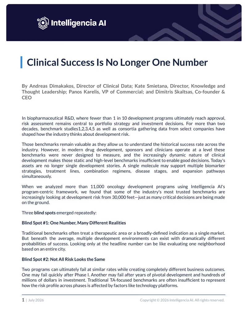 Clinical Development Risk Assessment in Oncology