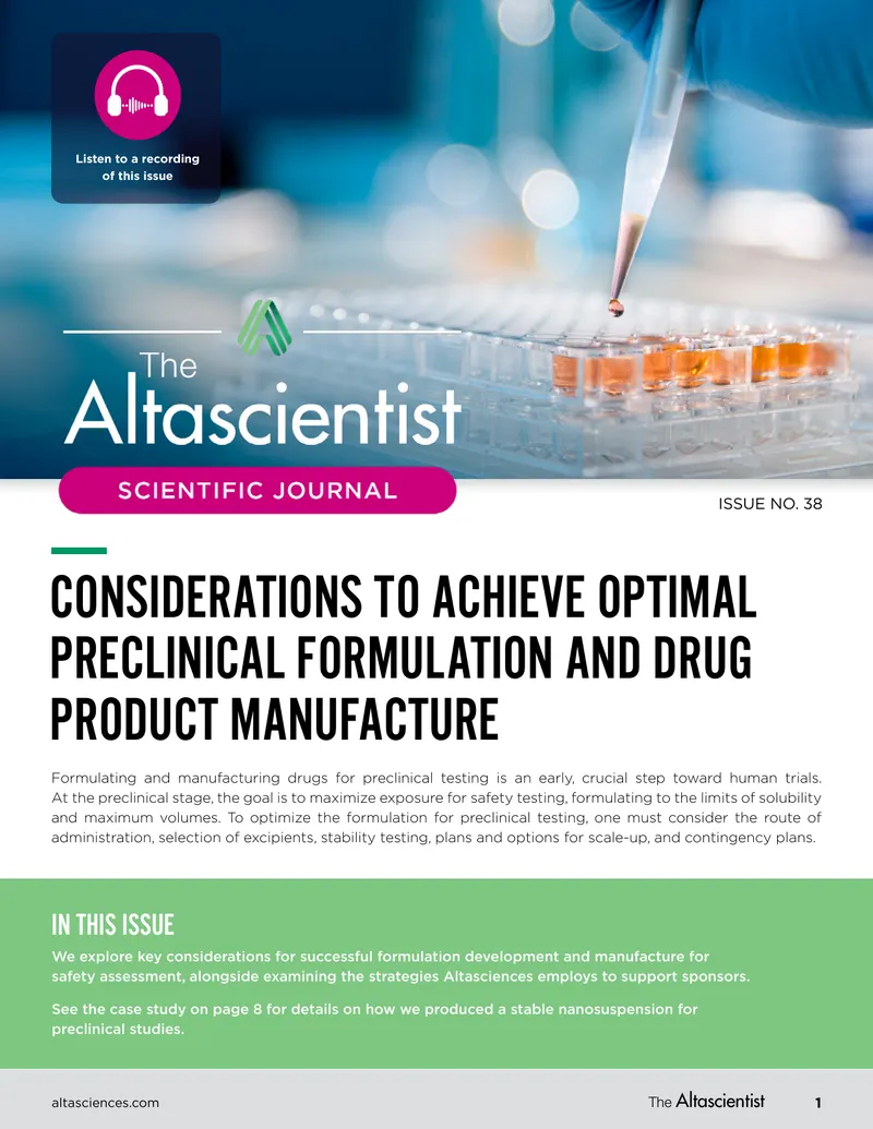 Considerations for Preclinical Drug Formulation and Manufacturing