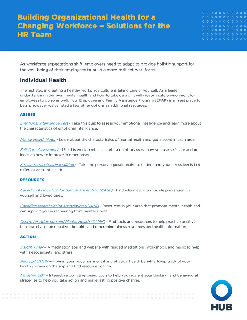 Building Organizational Health for a Changing Workforce