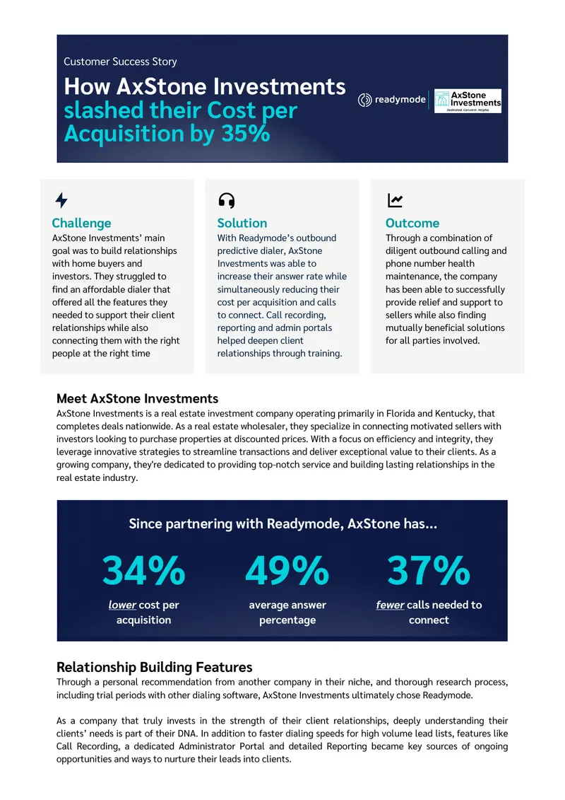 AxStone Investments Customer Success Story