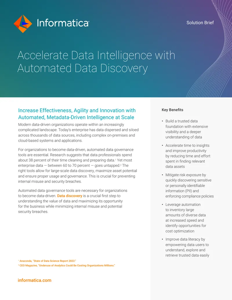 Automated Data Discovery for Enhanced Data Intelligence