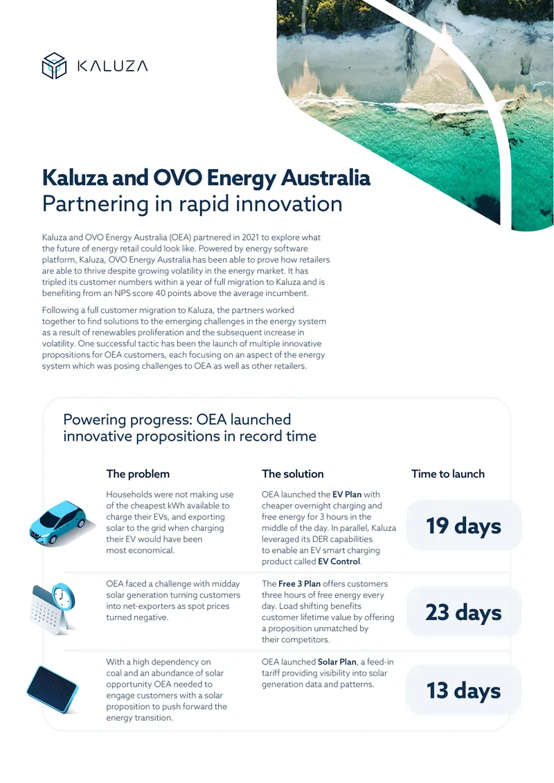 Kaluza and OVO Energy Australia Partnership Overview