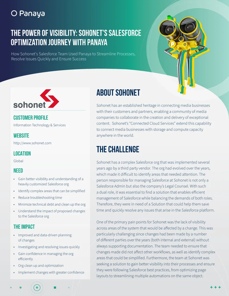 Sohonet's Salesforce Optimization Journey with Panaya