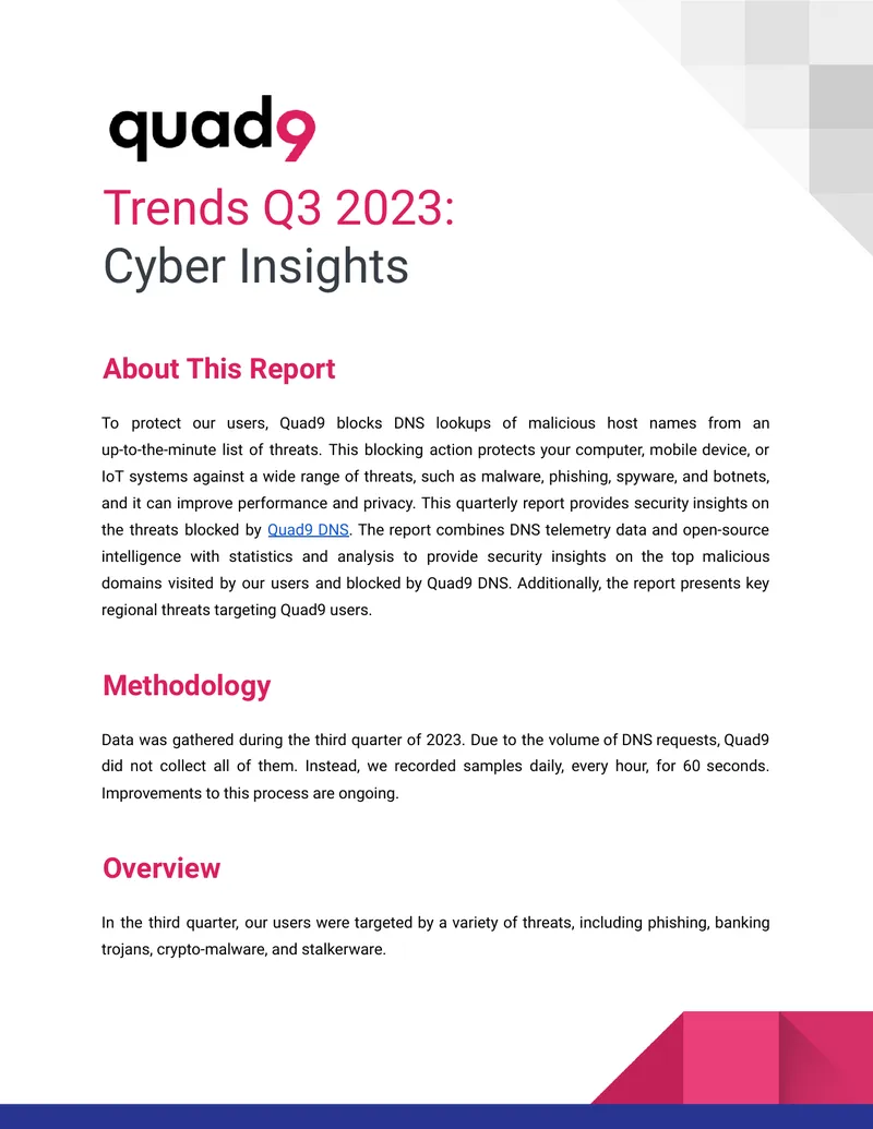 Trends in Cyber Threats Q3 2023 Report