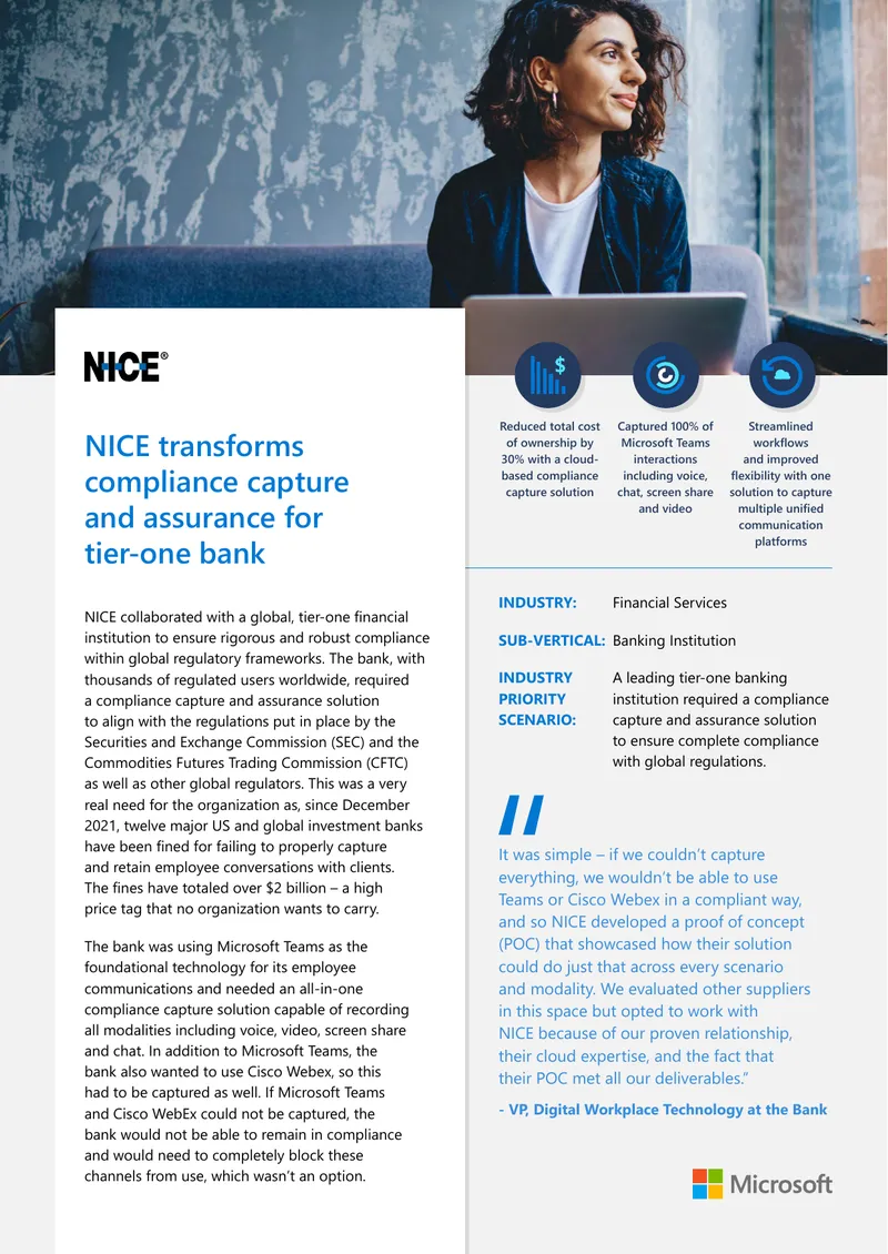 Compliance Capture Solution for Financial Institutions