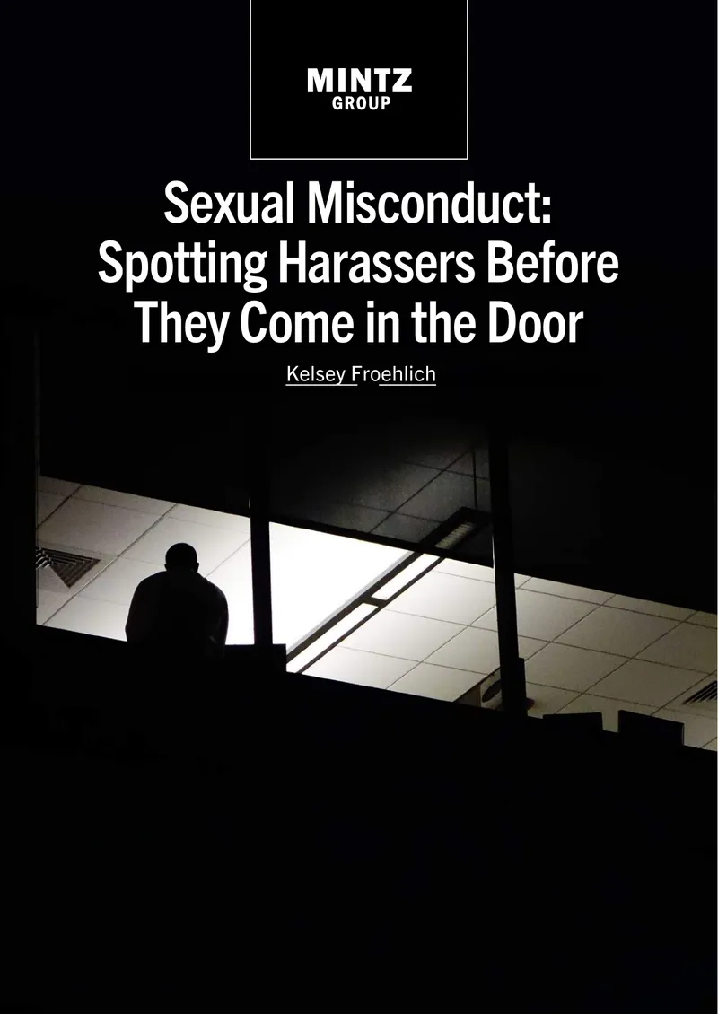 Sexual Misconduct Background Check Guidelines