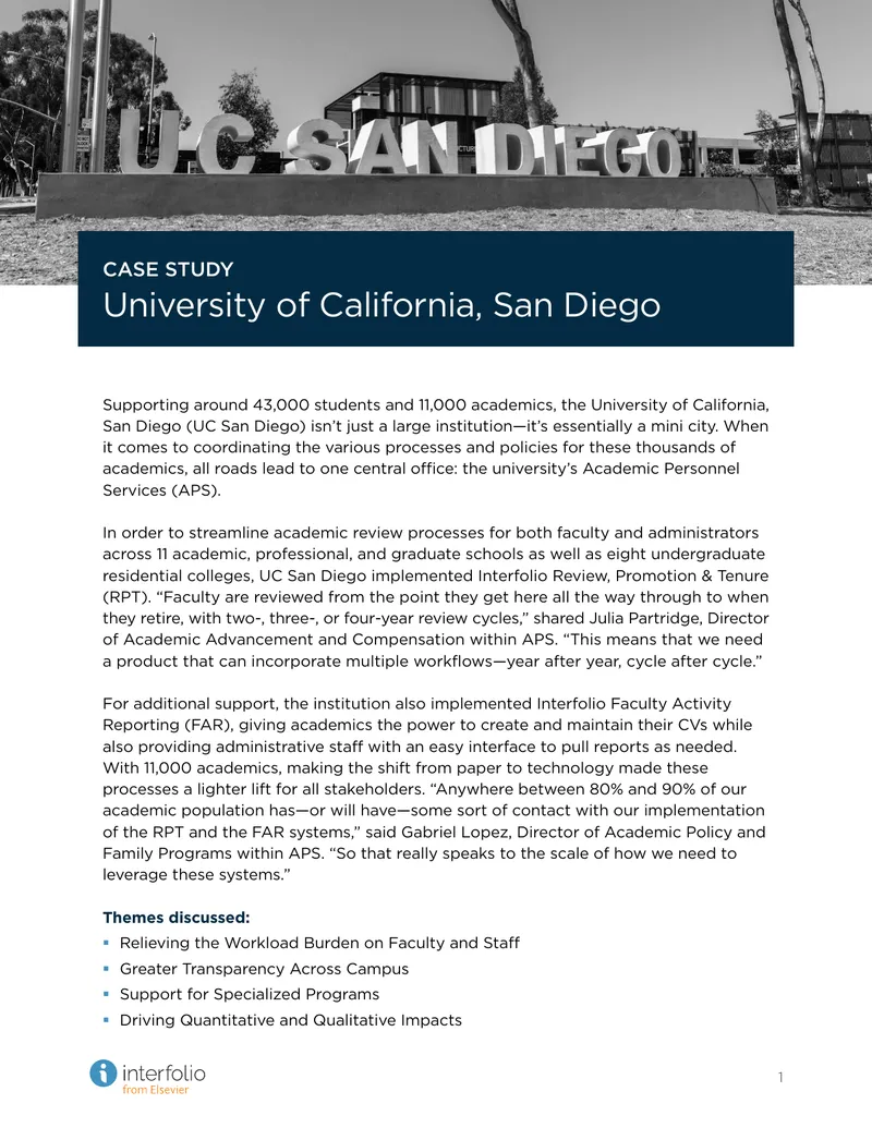 Streamlining Academic Review Processes at UC San Diego