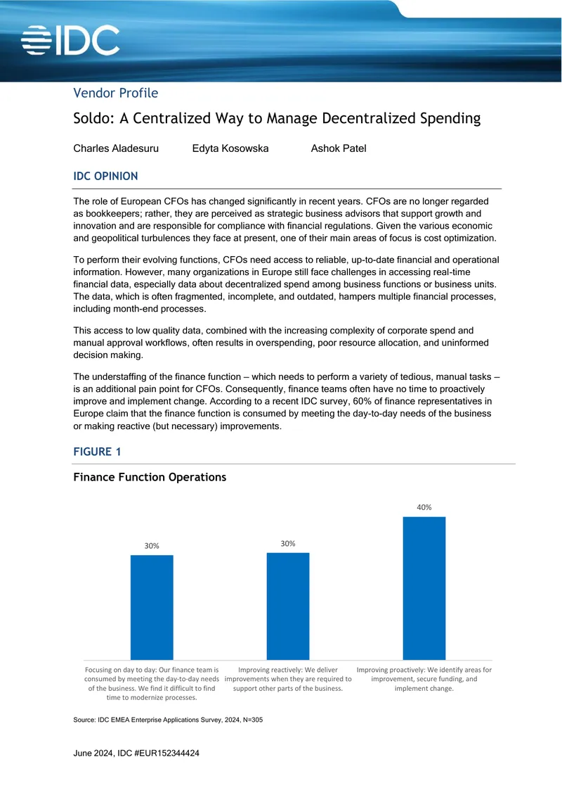 Soldo Vendor Profile and Spend Management Solutions