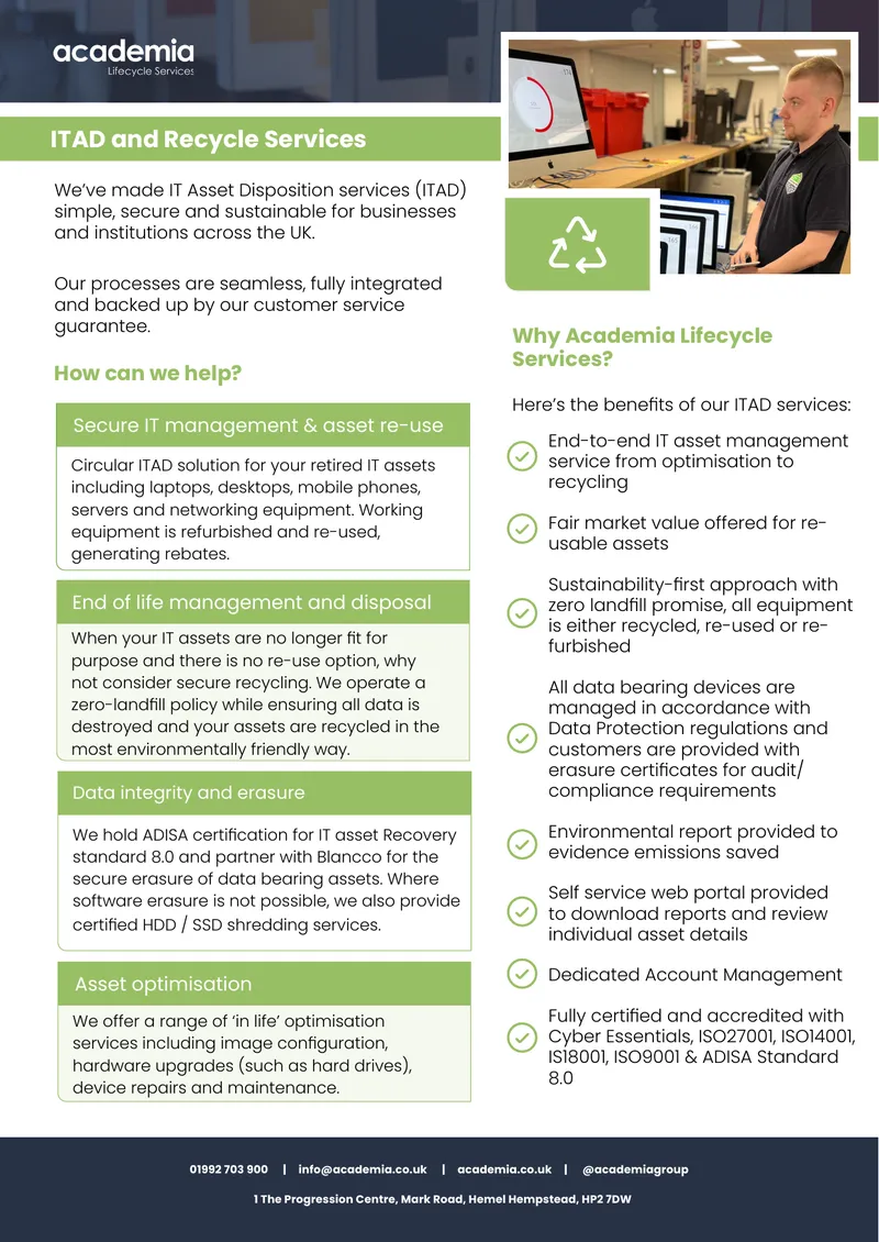 IT Asset Disposition Services Overview preview page 1