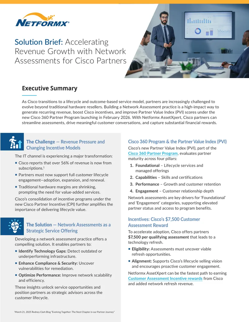 Network Assessments for Cisco Partners Solution Brief