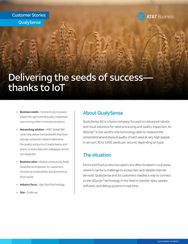 QualySense IoT Connectivity and Quality Inspection Solutions