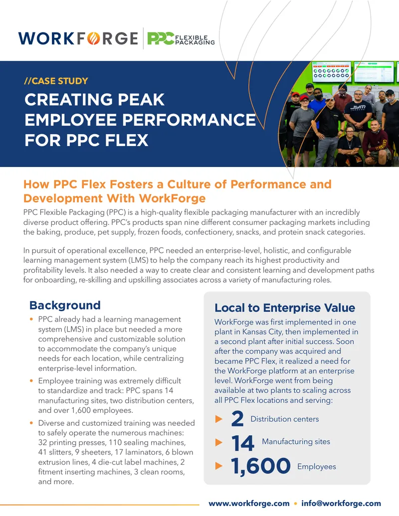 PPC Flex Implementation of WorkForge Learning Management System