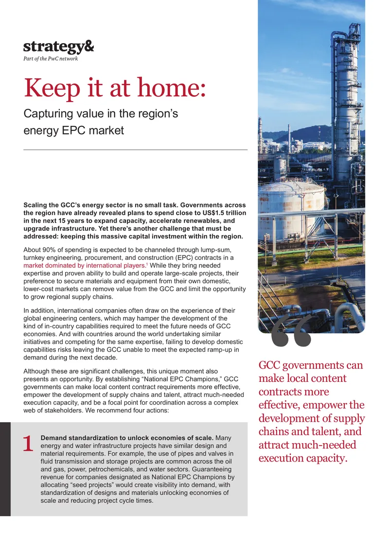 Strategies for Enhancing Local Content in GCC Energy Sector