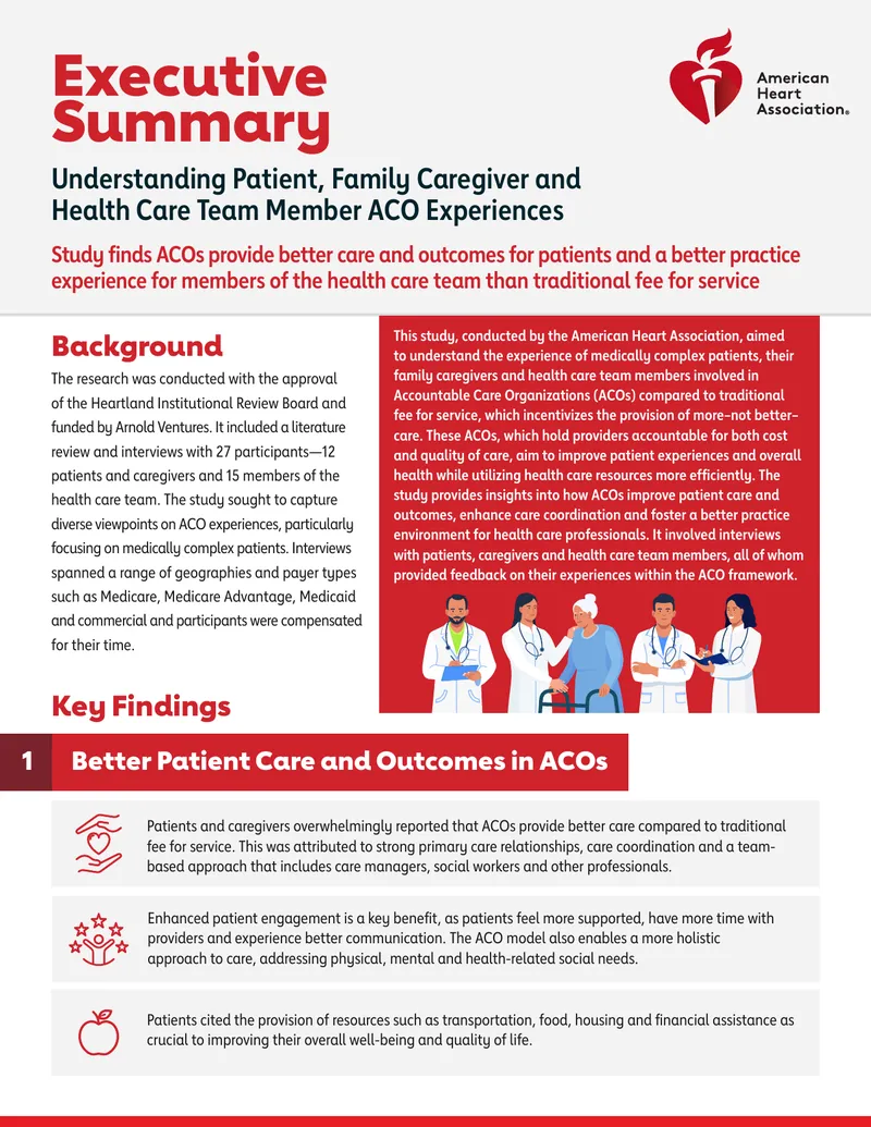 Understanding ACO Experiences for Patients and Caregivers