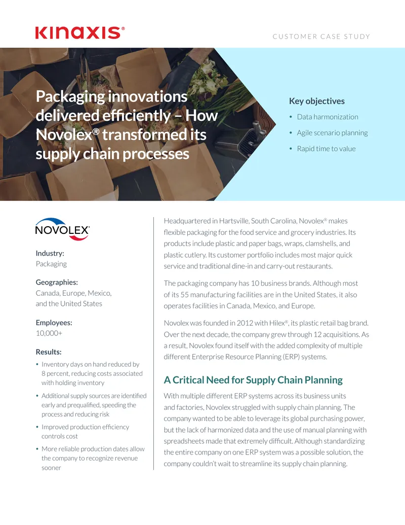 Novolex Supply Chain Transformation Case Study