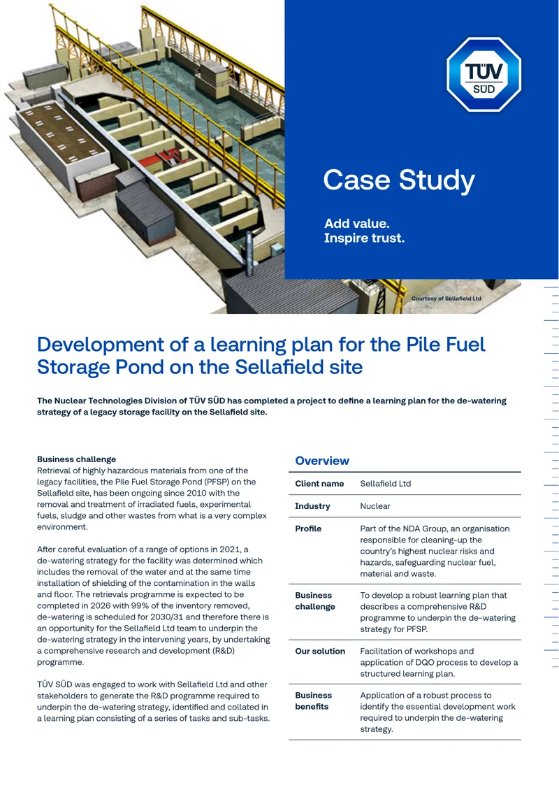 Development of a Learning Plan for De-Watering Strategy