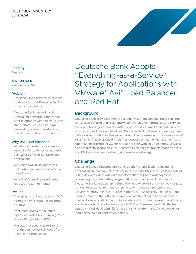 Deutsche Bank Implements Everything-as-a-Service Strategy