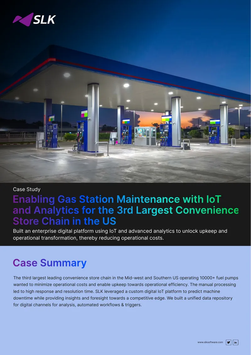 Gas Station Maintenance IoT and Analytics Case Study