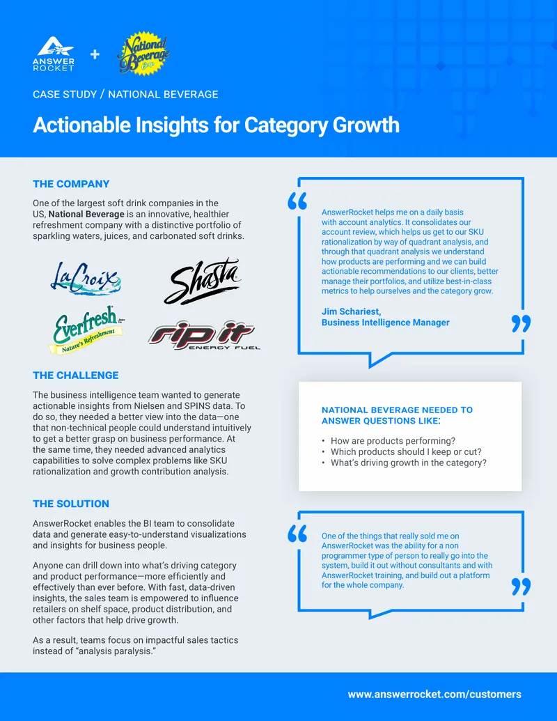 Case Study on National Beverage's Data Analysis Strategy