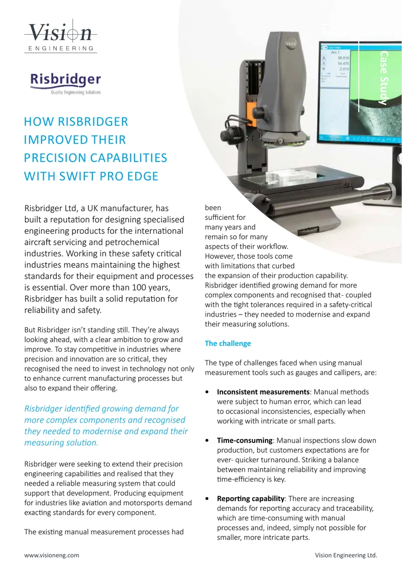 Risbridger Case Study on Precision Measurement Solutions