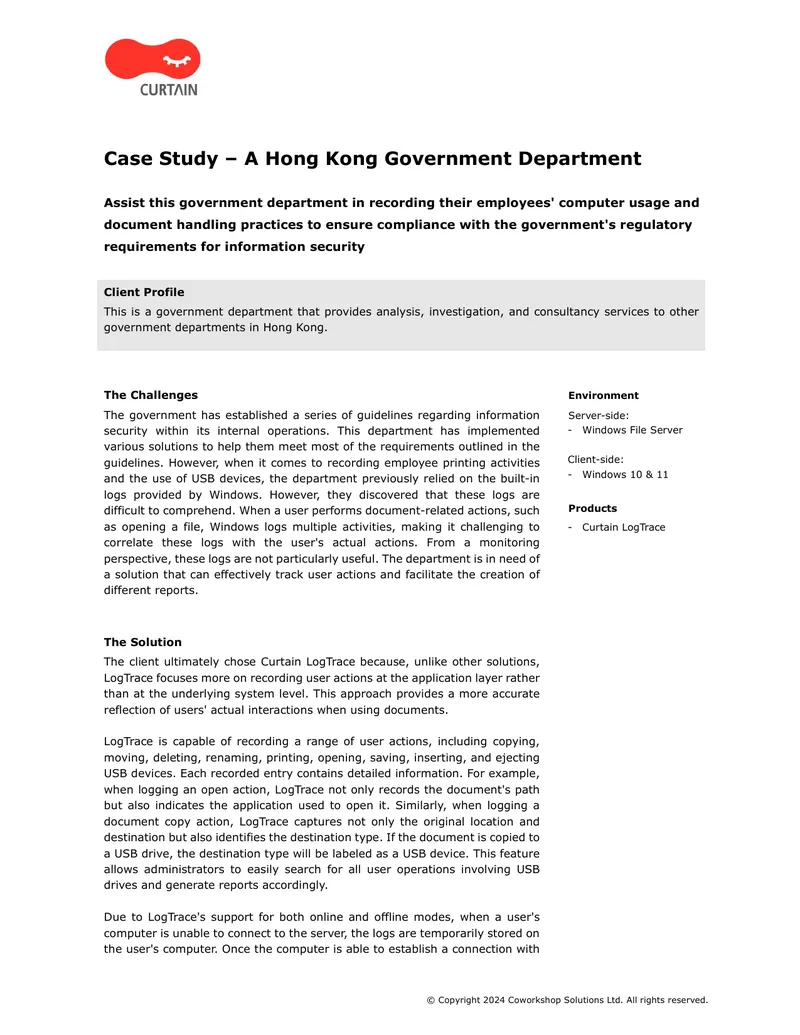 Case Study on Government Department Compliance Solutions