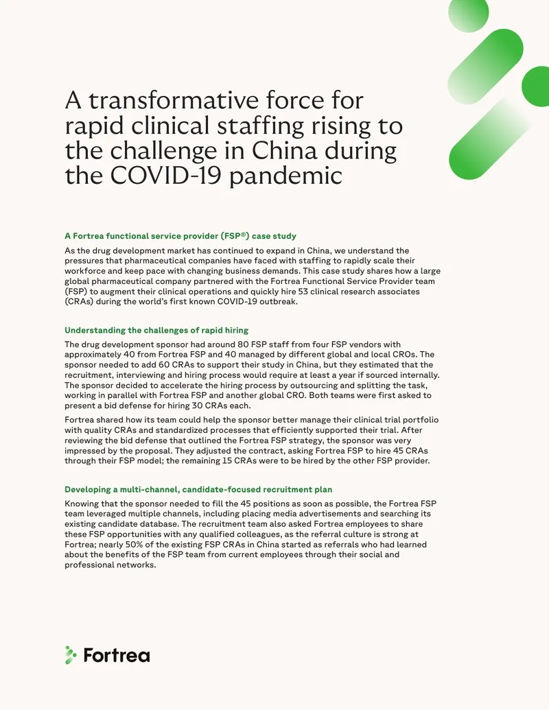 Clinical Staffing Solutions During COVID-19 in China