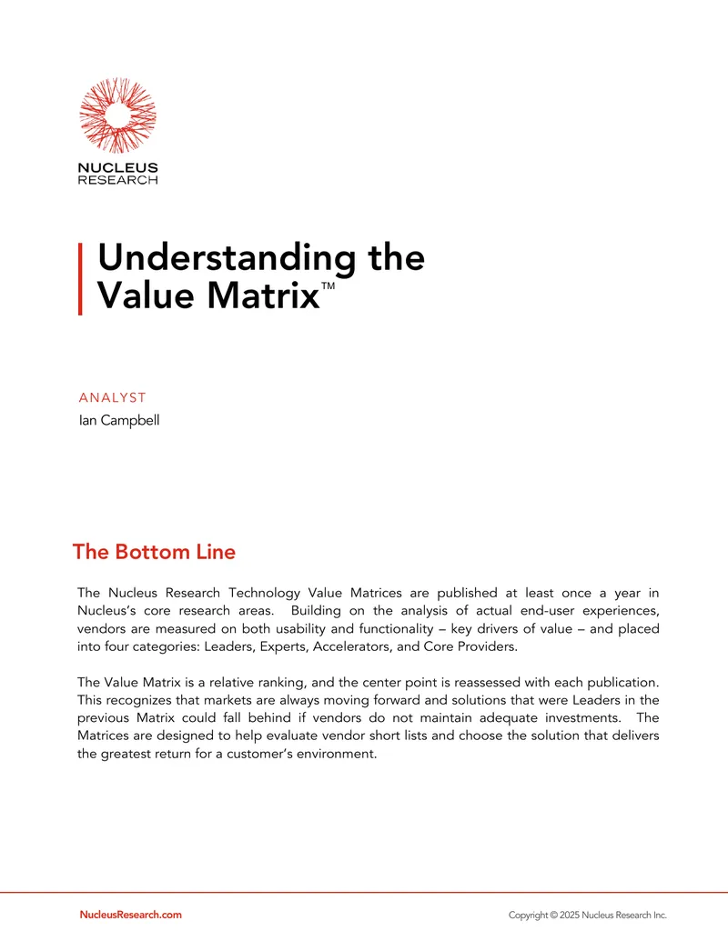 Understanding the Technology Value Matrix