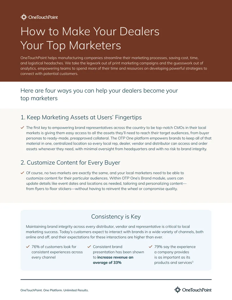 Strategies for Empowering Dealers as Marketers