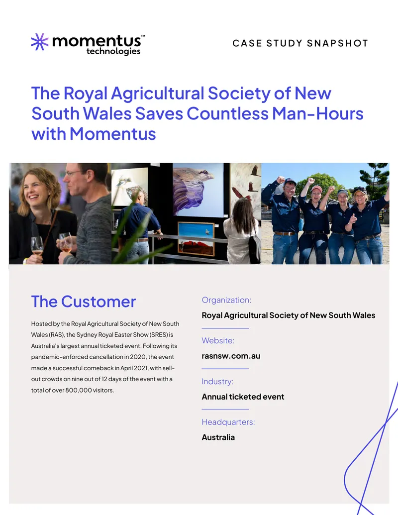 Royal Agricultural Society Event Management Case Study