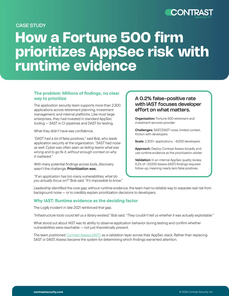 Application Security Risk Prioritization Case Study