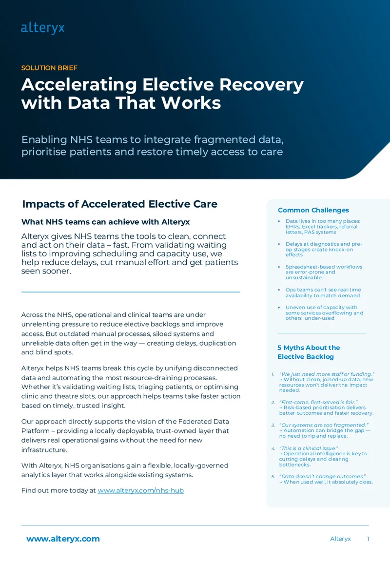 Accelerating Elective Recovery with Data Integration preview page 1