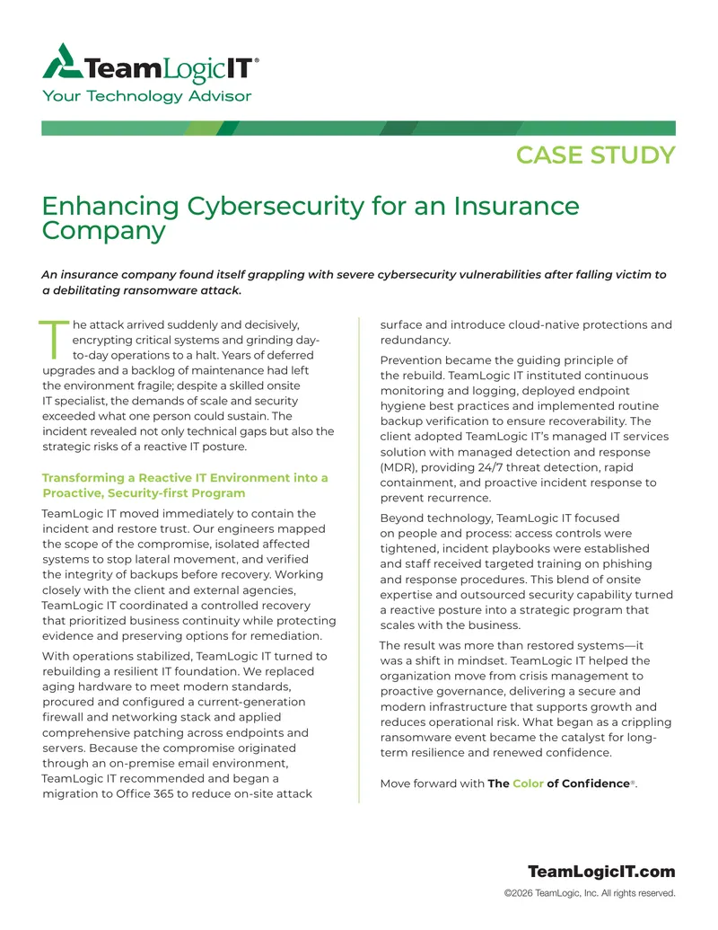 Enhancing Cybersecurity for an Insurance Company