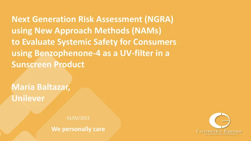 Next Generation Risk Assessment for Benzophenone-4 in Sunscreen
