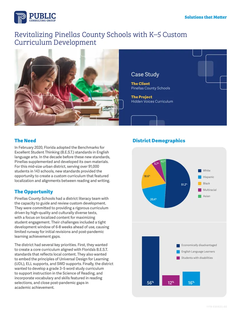 Custom Curriculum Development for Pinellas County Schools