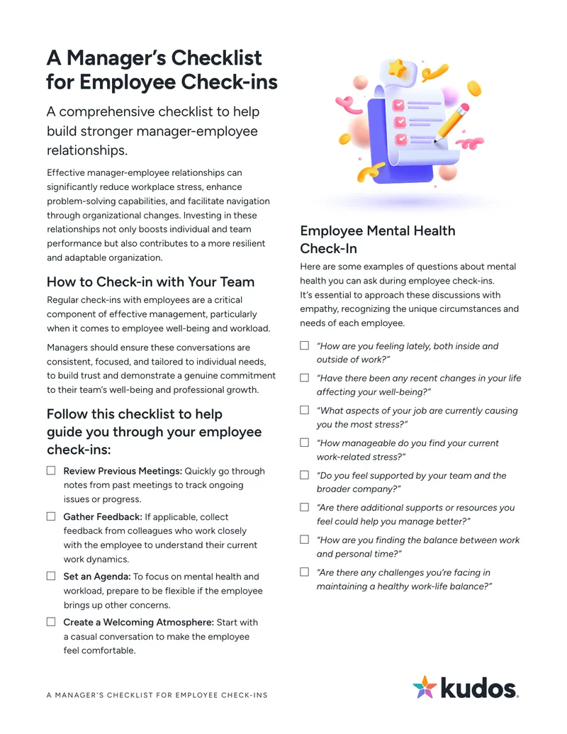 Manager's Checklist for Employee Check-ins