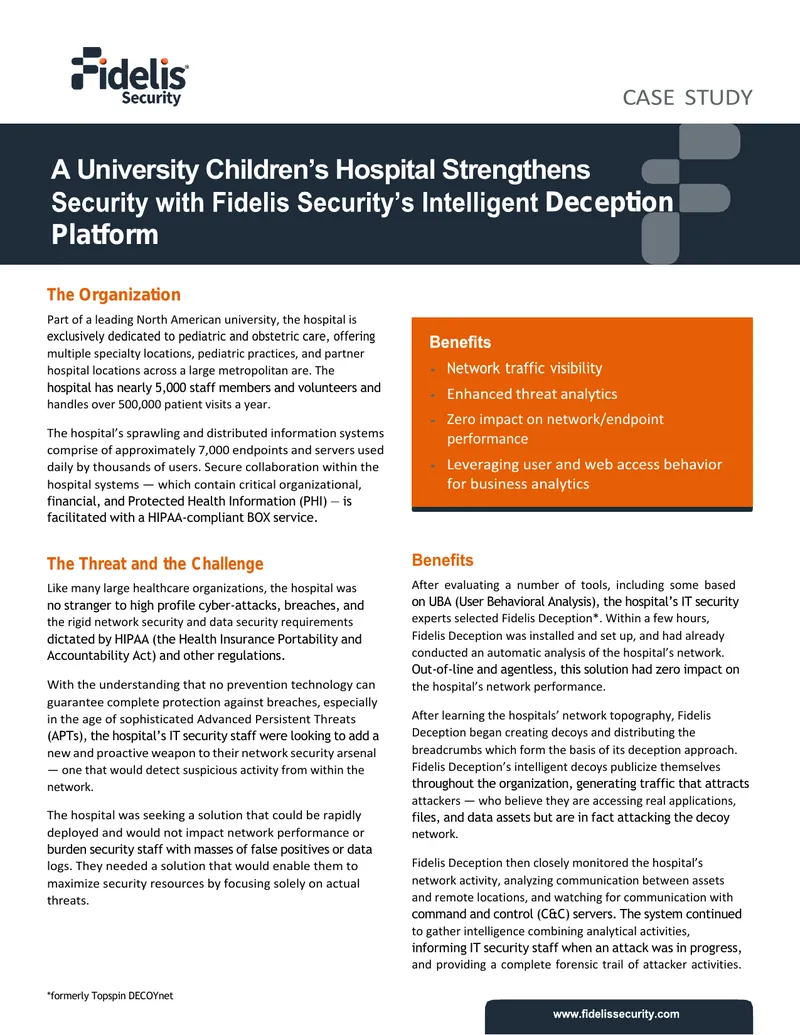 University Children's Hospital Cybersecurity Case Study