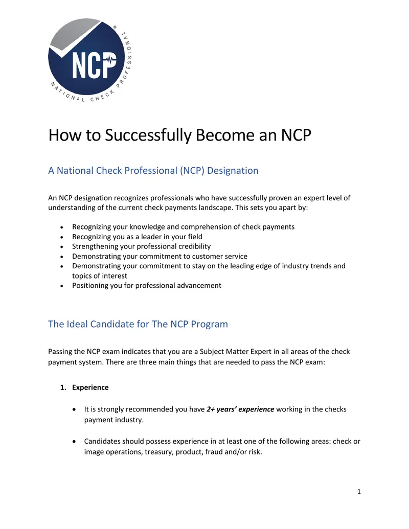 NCP Exam Preparation and Study Guide