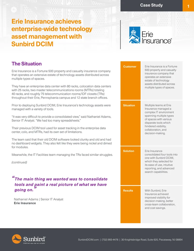 Erie Insurance Technology Asset Management Case Study