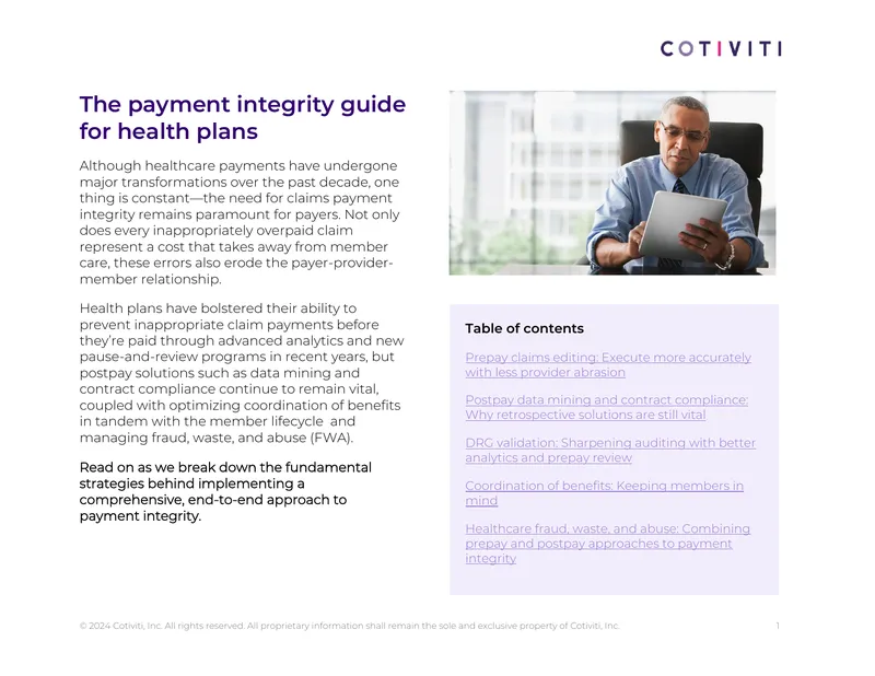 Payment Integrity Guide for Health Plans