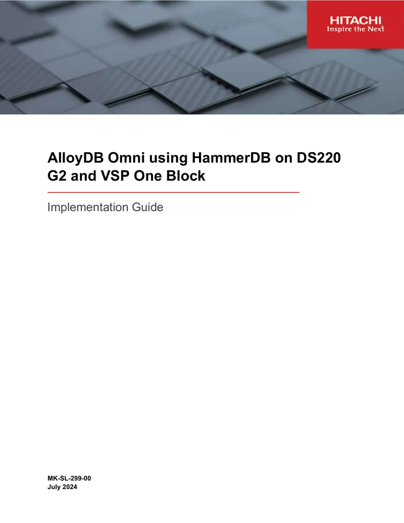 AlloyDB Omni Implementation Guide with HammerDB