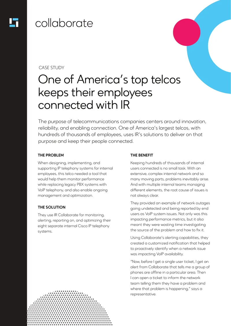 Telecommunications Case Study on VoIP Optimization